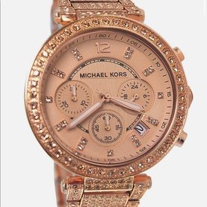 Michael Kors Rose Gold and Diamond Watch